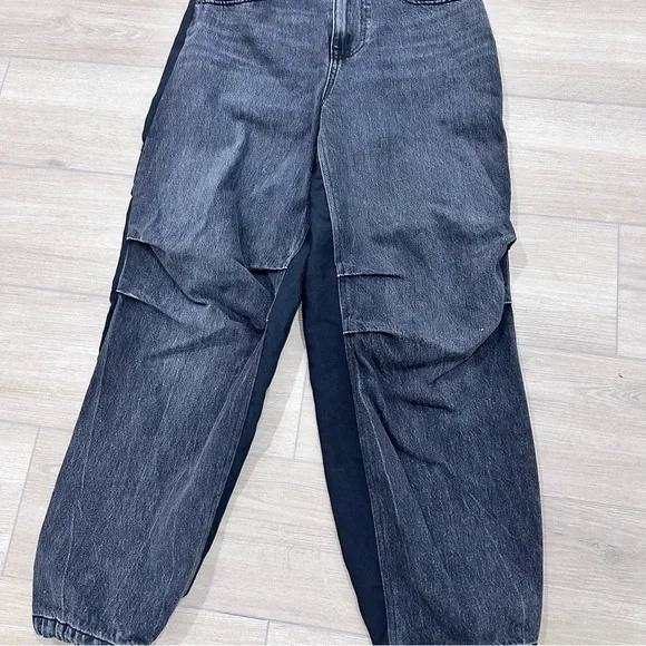 ALEXANDER WANG pack mix hybrid high waisted cargo jeans black size 25 - Picture 7 of 12